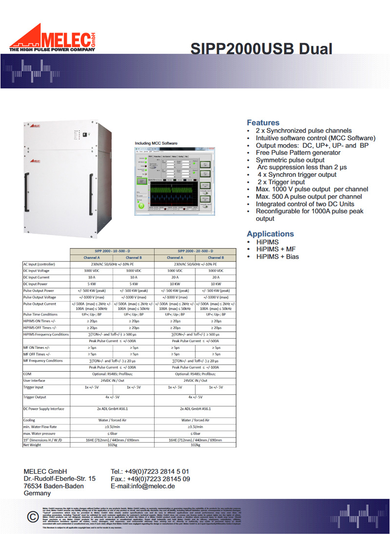 Datasheet SIPP2000 USB Dual